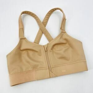 Shefit nude zip front sports bra